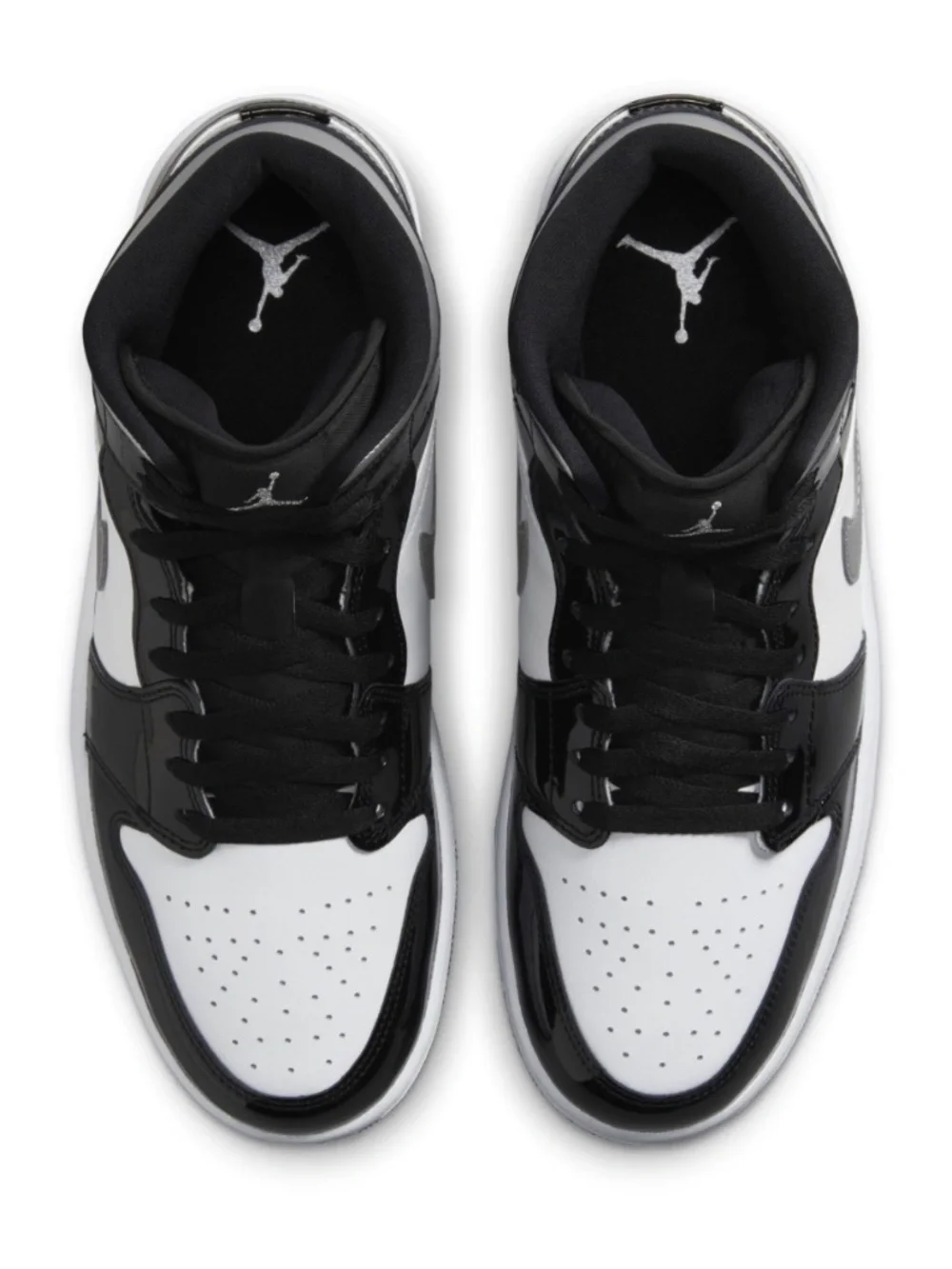 Jordan 1 Mid SE. Patent Black White Metallic Silver Gold. SIZE 10.5 - HV0789-010